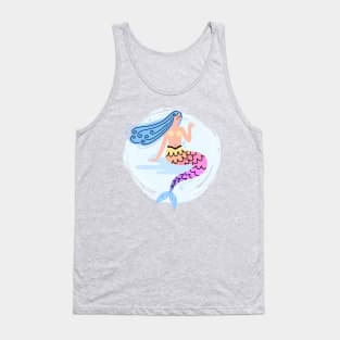 Mermaid Hand Drawn Tank Top